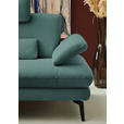 ECKSOFA  in Chenille, Flachgewebe Opal  180/284 cm  - Opal/Schwarz, Design, Textil/Metall (180/284cm) - Dieter Knoll