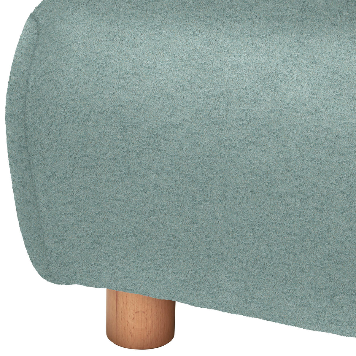 ECKSOFA  in Velours Mintgrün  150/329 cm  - Mintgrün, Natur, Holz/Textil (150/329cm) - Lomoco