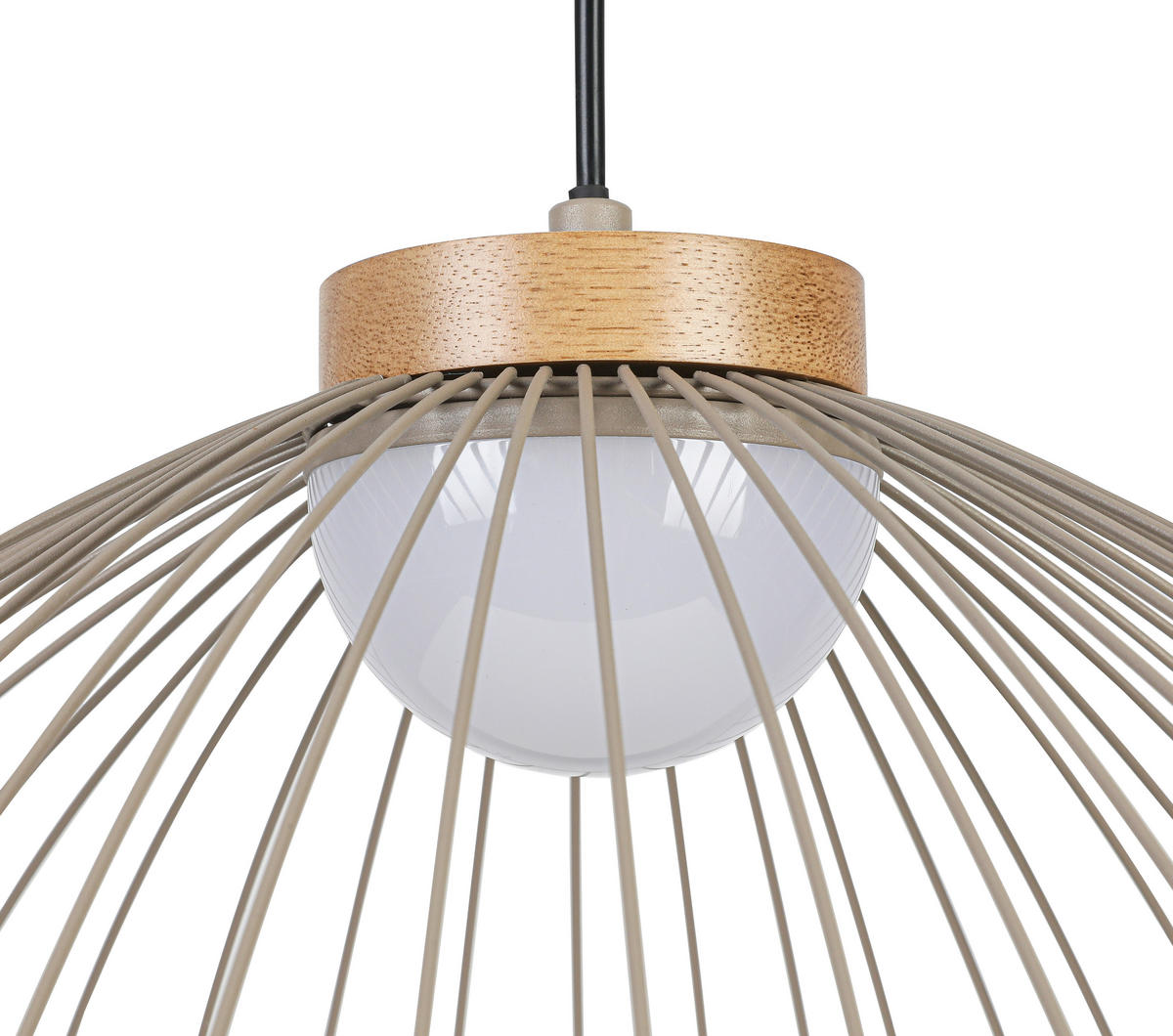 HÄNGELEUCHTE 45/43/22,5 cm  - Sandfarben/Naturfarben, Trend, Holz/Kunststoff (45/43/22,5cm) - Collett's Monde