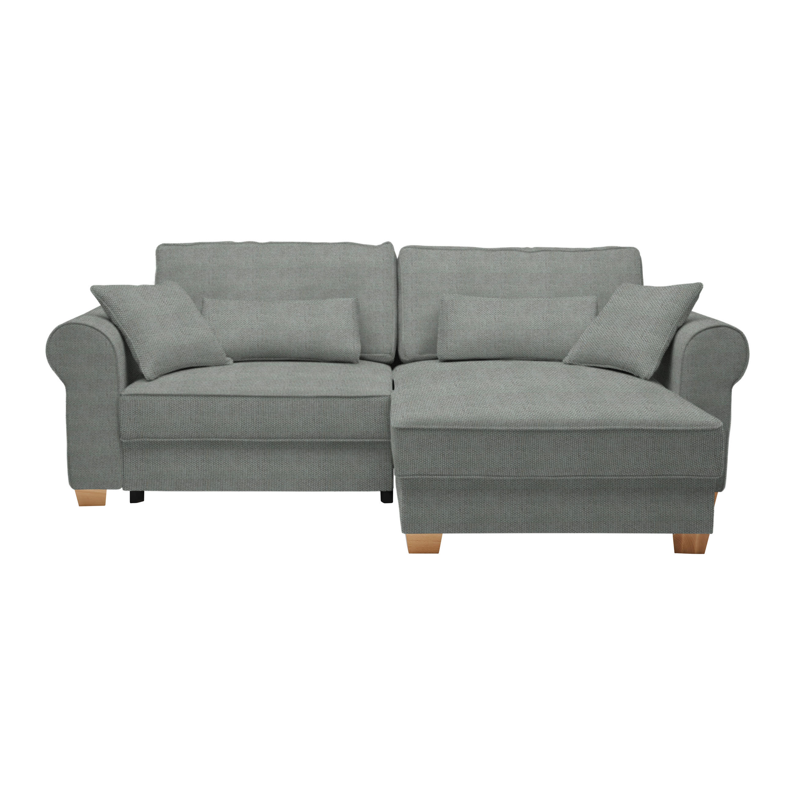HÖRNSOFFA i grå  - grå, Modern, trämaterial/trä (255/185cm) - MID.YOU