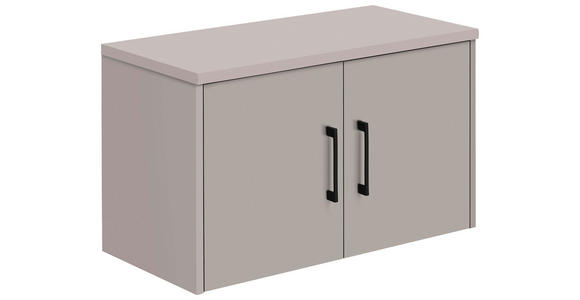 AUFSATZSCHRANK 72/43/36 cm   - Kaschmir/Schwarz, Basics, Holzwerkstoff/Metall (72/43/36cm) - Xora
