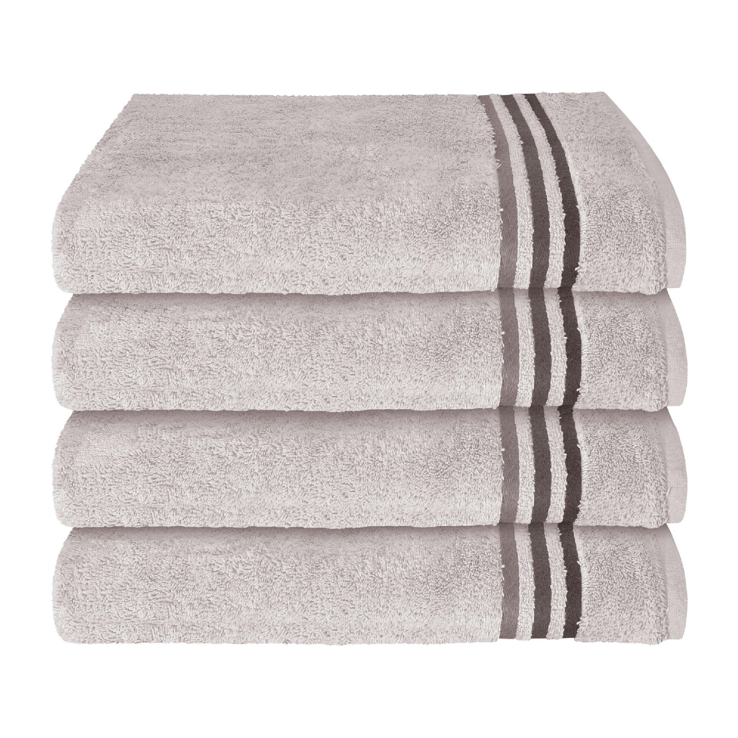 HANDTUCHSET Hellgrau 4-teilig  - Hellgrau, Basics, Textil (50/100cm)