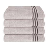 HANDTUCHSET Hellgrau 4-teilig  - Hellgrau, Basics, Textil (50/100cm)