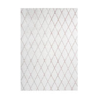 HOCHFLORTEPPICH 80/150 cm  - Weiss/Rosa, Design, Textil (80/150cm) - Kayoom