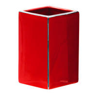 ZAHNPUTZBECHER Keramik  - Rot, Basics, Keramik (6,5/10,3/6,5cm) - Sadena