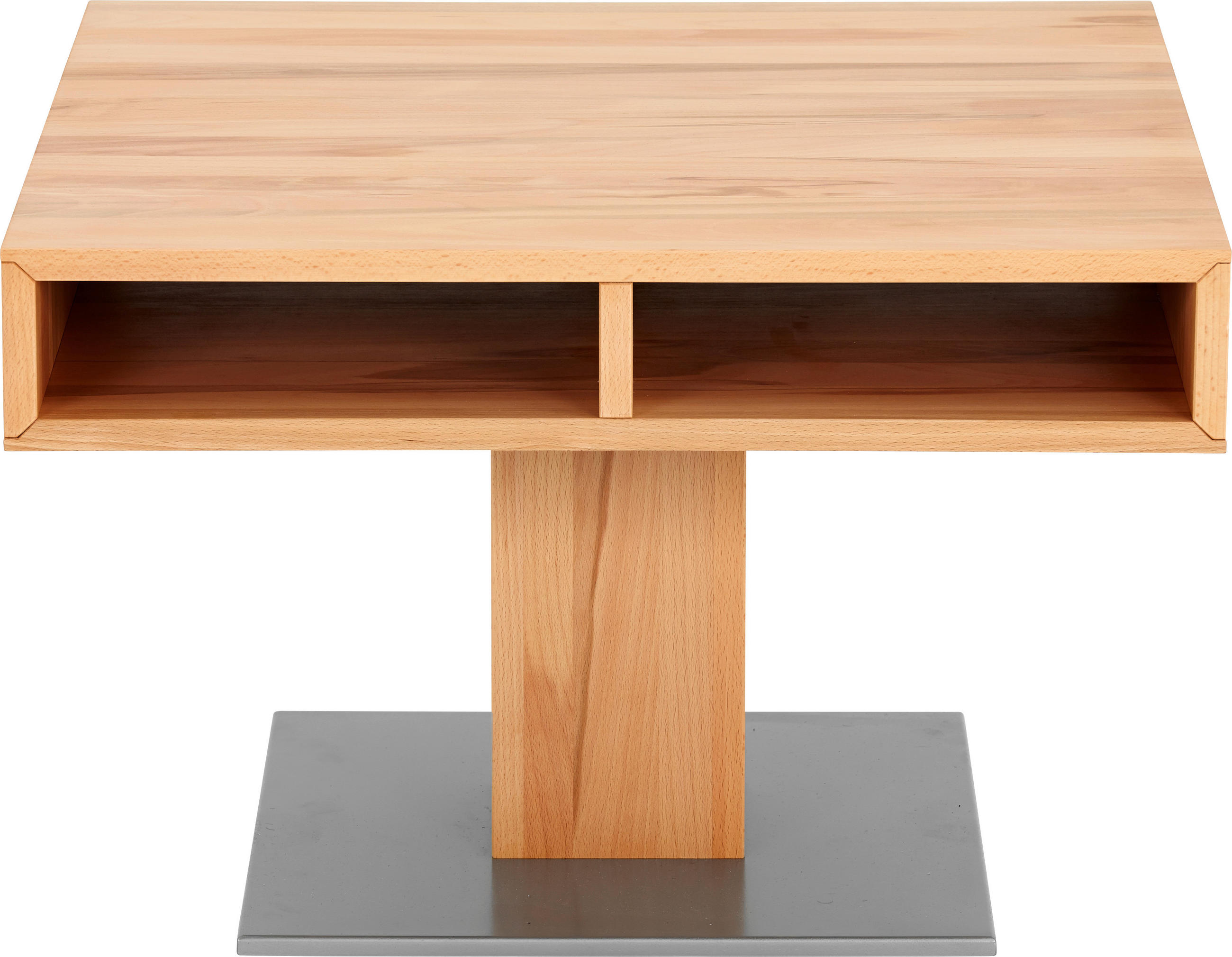 Thumbnail - Anrei Couchtisch, Braun, Buche, Holz, Buche, Kernbuche, massiv, quadratisch, eckig, Bodenplatte, 69x47x69 cm, Made in Au...