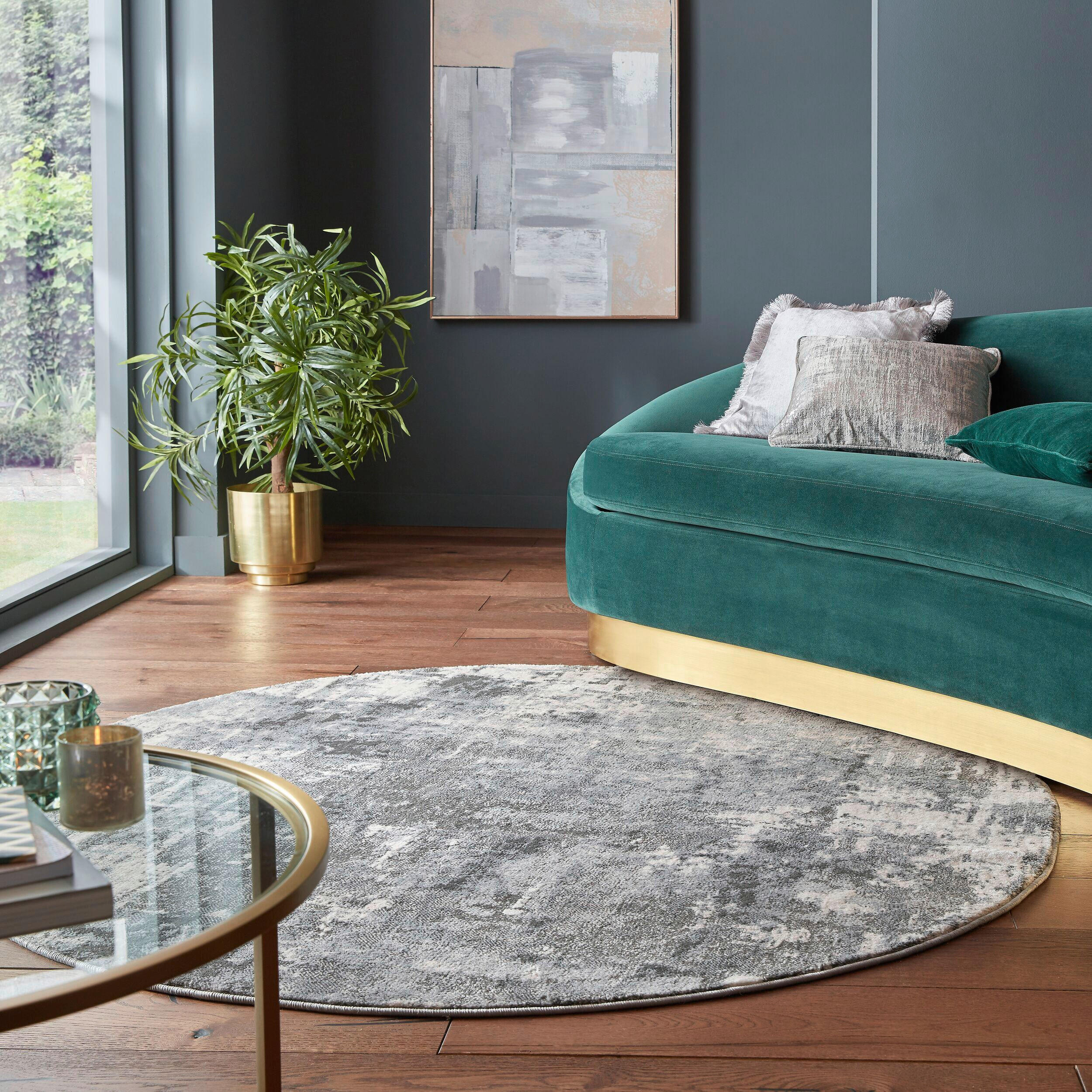 WEBTEPPICH 160/160 cm Cocktail  - Grau, Basics, Textil (160/160cm)