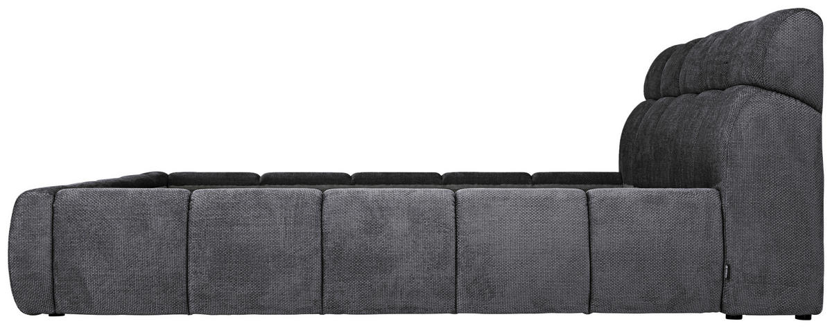 POLSTERBETT Lattenrost, Bettkasten 180/200 cm  in Graphitfarben  - Schwarz/Graphitfarben, Design, Holz/Kunststoff (180/200cm) - Esposa