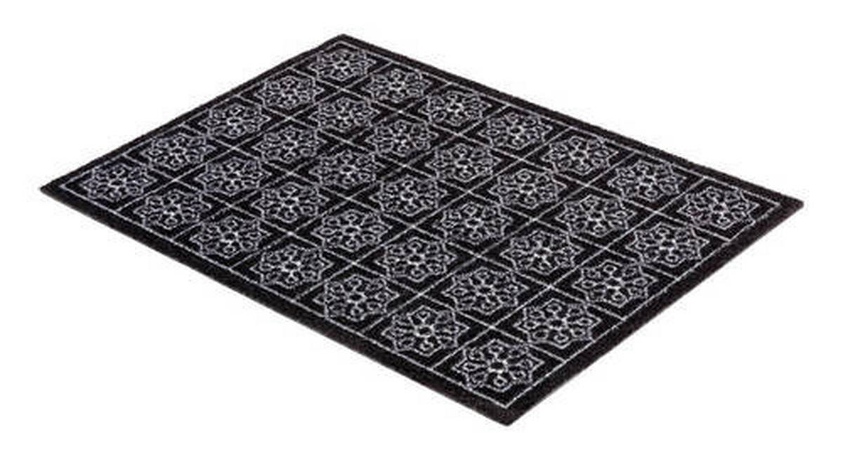 FUßMATTE  50/70 cm  Schwarz, Weiß  - Schwarz/Weiß, Design, Textil (50/70cm) - Esposa