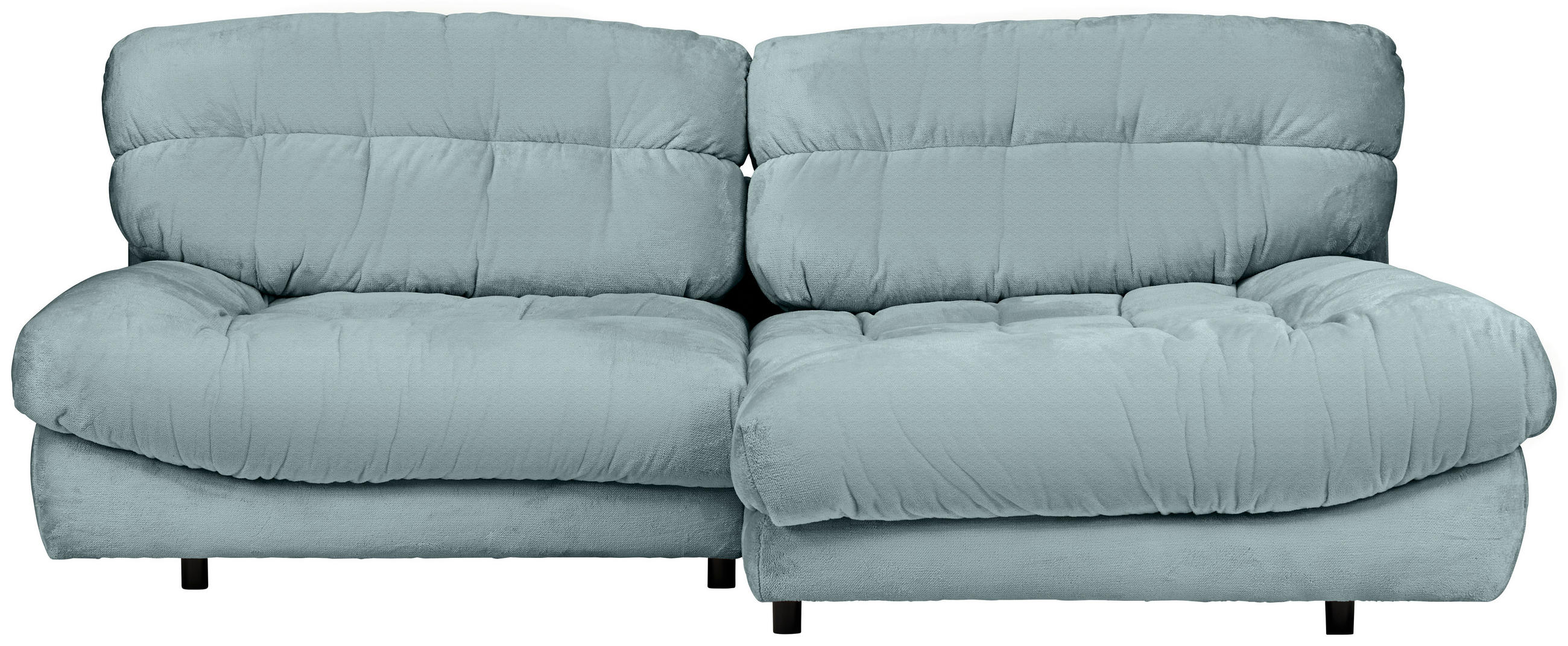 HÖRNSOFFA i plysch mintgrön  - mintgrön/svart, Klassisk, textil/plast (265/170cm) - MID.YOU