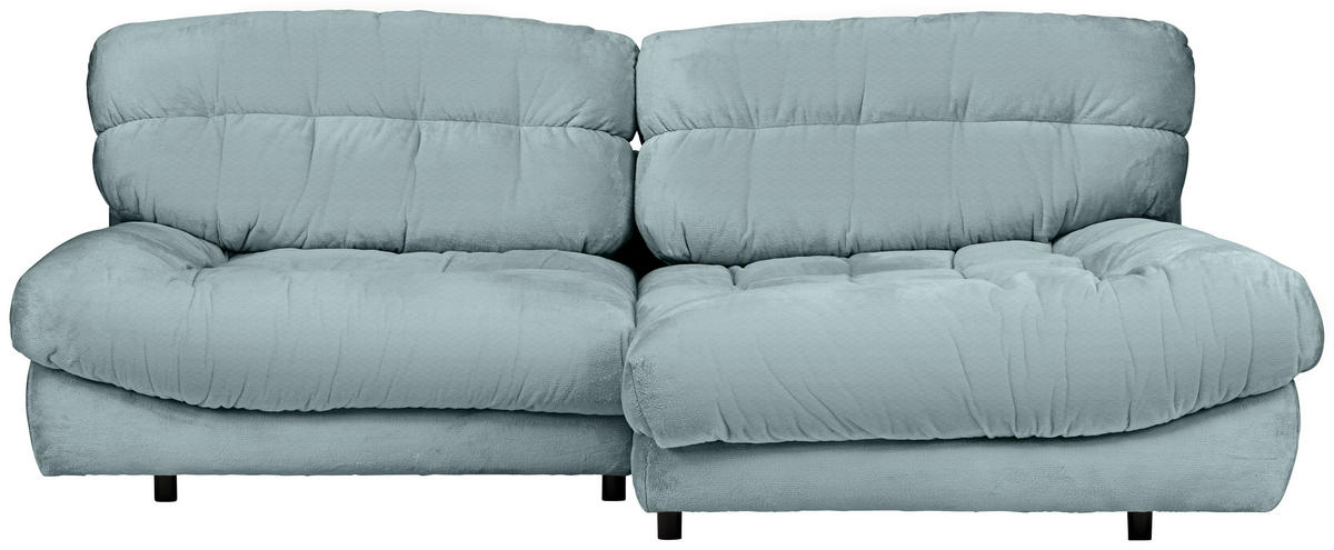 HÖRNSOFFA i plysch mintgrön  - mintgrön/svart, Klassisk, textil/plast (265/170cm) - MID.YOU