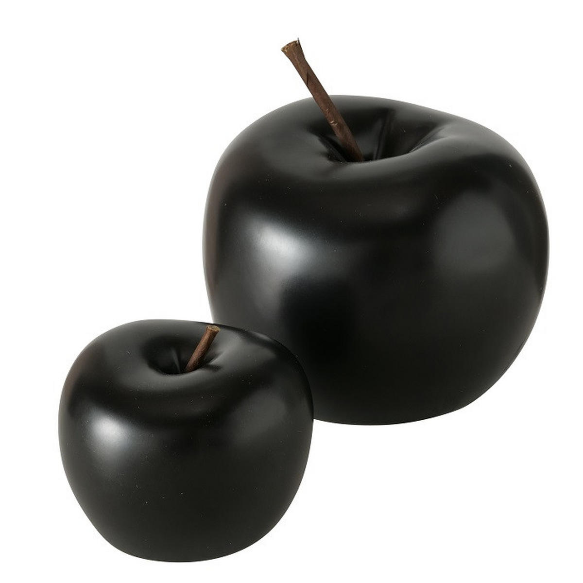 DEKORATIONSÄPPLE - svart, Design, keramik (8/7cm)