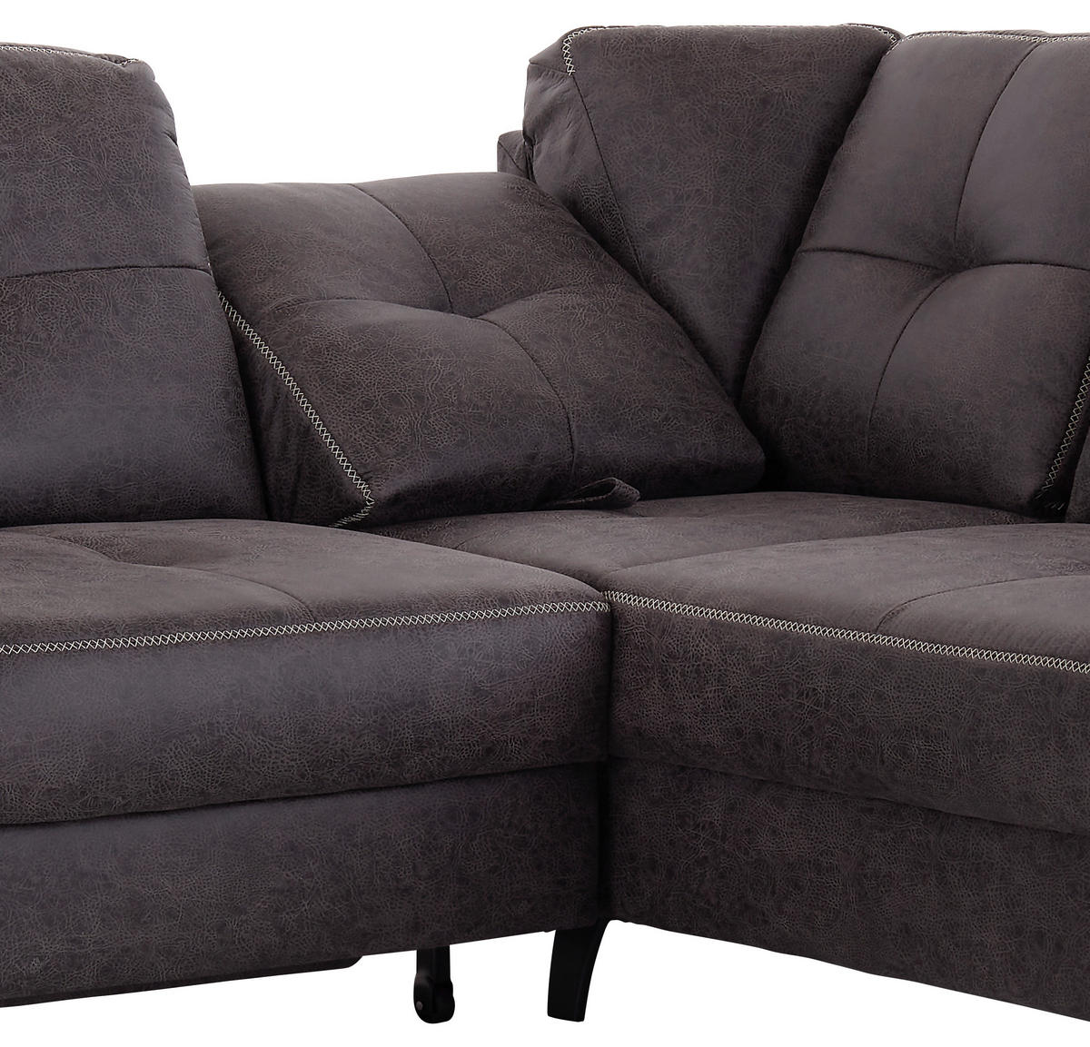 ECKSOFA in Anthrazit  - Anthrazit/Beige, Modern, Textil/Metall (237/219cm) - Sit & More