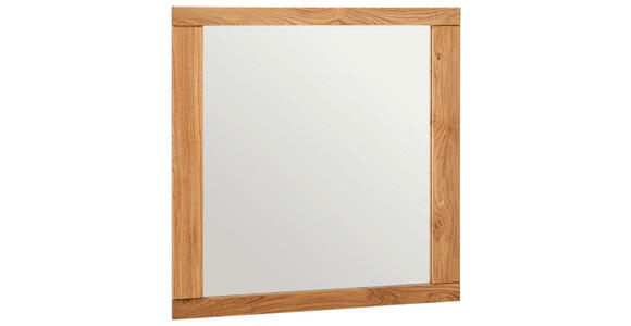 WANDSPIEGEL 80/80/2 cm    in quadratisch  - Eichefarben, KONVENTIONELL, Glas/Holz (80/80/2cm) - Linea Natura