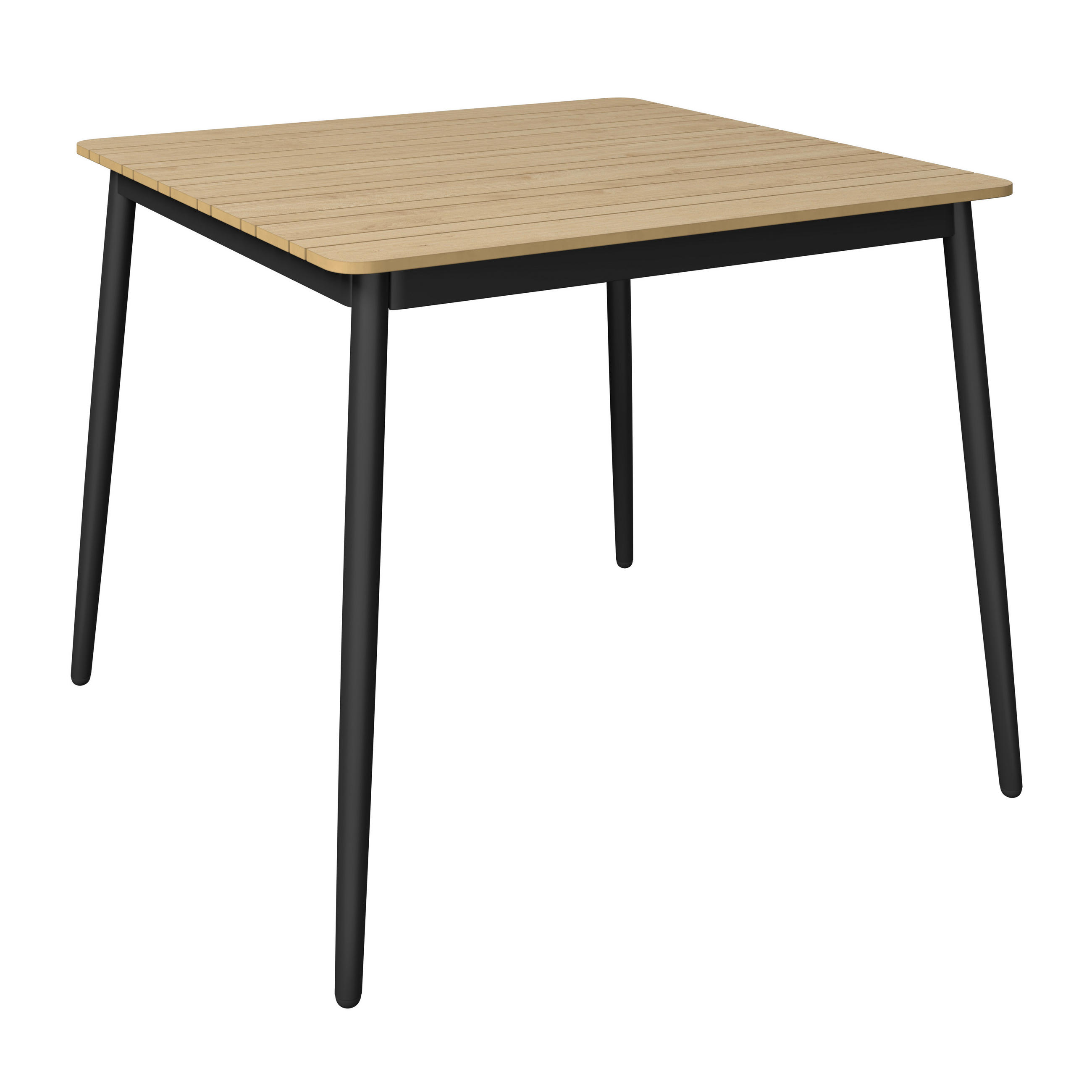 GARTENTISCH Metall, Kunststoff Anthrazit, Naturfarben quadratisch  - Anthrazit/Naturfarben, MODERN, Kunststoff/Metall (90/90/74cm) - Ambia Garden