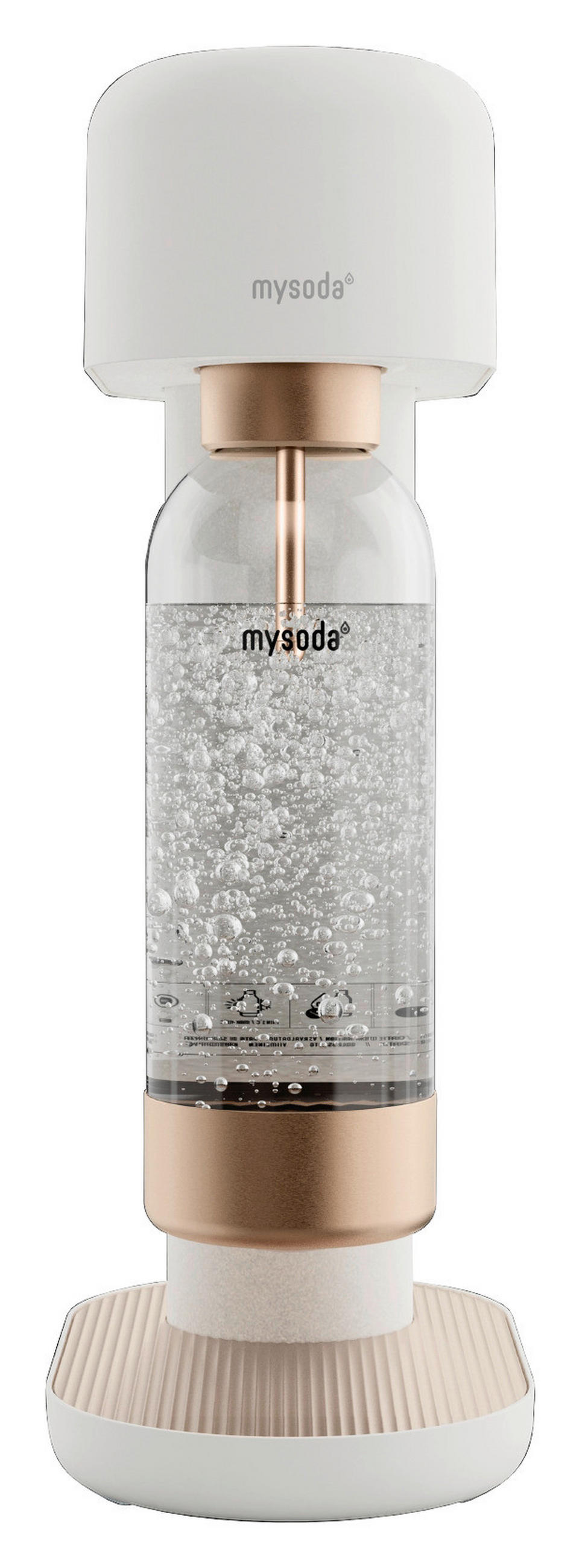 WASSERSPRUDLER RUBY2 WHITE/COPPER  - Roségold/Weiß, Basics, Metall (24/14/41cm) - mysoda