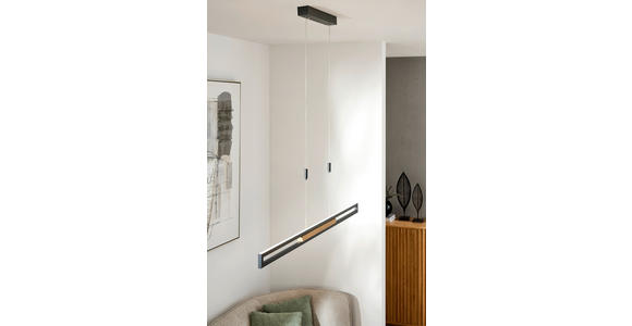 LED-HÄNGELEUCHTE 127,8 cm - Schwarz, Basics, Holz/Metall (127,8cm) - Dieter Knoll