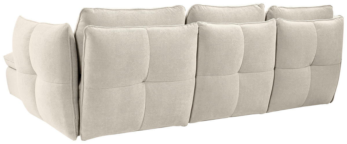 ECKSOFA Beige  - Beige/Schwarz, MODERN, Textil/Metall (262/178cm) - MID.YOU