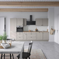 KÜCHENBLOCK Cascada 360 cm  in Grau, Eiche dunkel  - Eiche dunkel/Schwarz, MODERN, Holzwerkstoff/Metall (360cm) - Nobilia