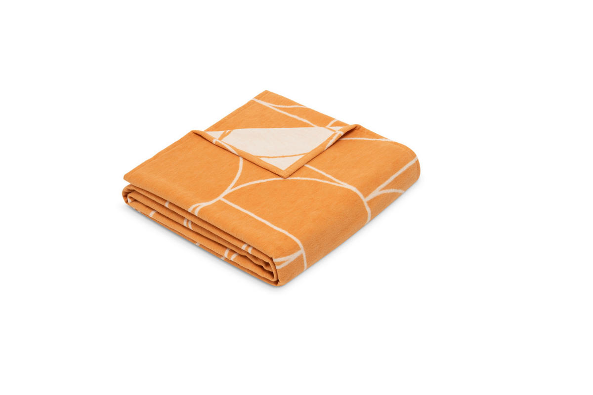 WOHNDECKE 140/200 cm  - Orange, Design, Textil (140/200cm) - Bio:Vio