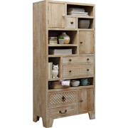 REGAL in 85/178/40 cm Naturfarben, Weiß - Bronzefarben/Weiß, Trend, Holz/Holzwerkstoff (85/178/40cm) - Ambia Home