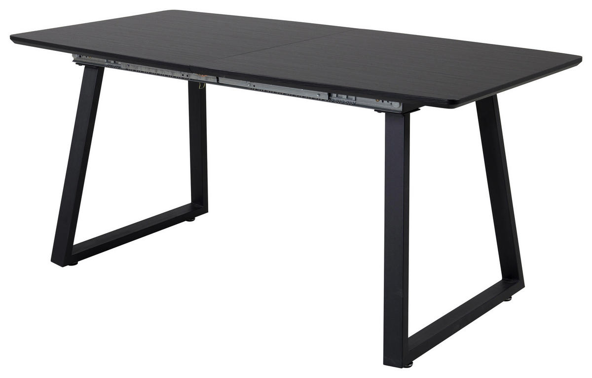 ESSTISCH furniert rechteckig Schwarz  - Schwarz, Design, Holz/Holzwerkstoff (160-200/85/75cm) - Livetastic