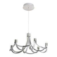 LED-HÄNGELEUCHTE 55 cm  - Silberfarben/Weiß, Design, Kunststoff/Metall (55cm) - Näve