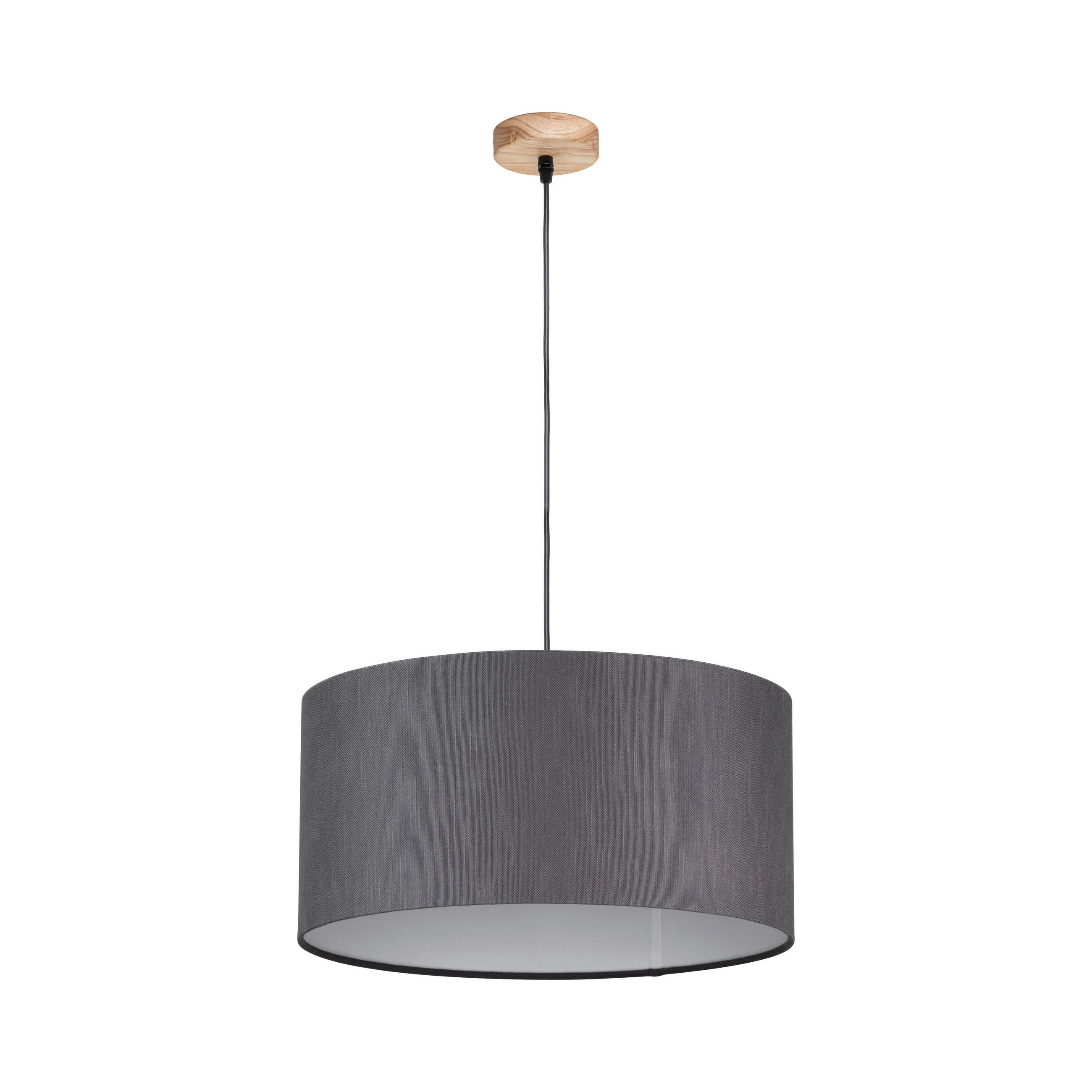 HÄNGLAMPA 50/120 cm  - grå/svart, Basics, metall/trämaterial (50/120cm) - Novel