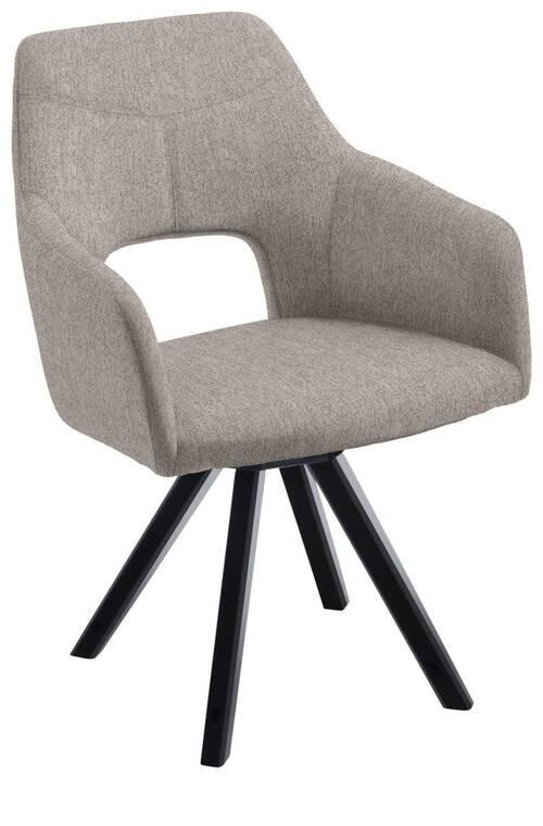 ARMLEHNSTUHL  in Mikrofaser  - Schwarz/Cappuccino, Design, Holz/Textil (57/84/57cm) - Voleo