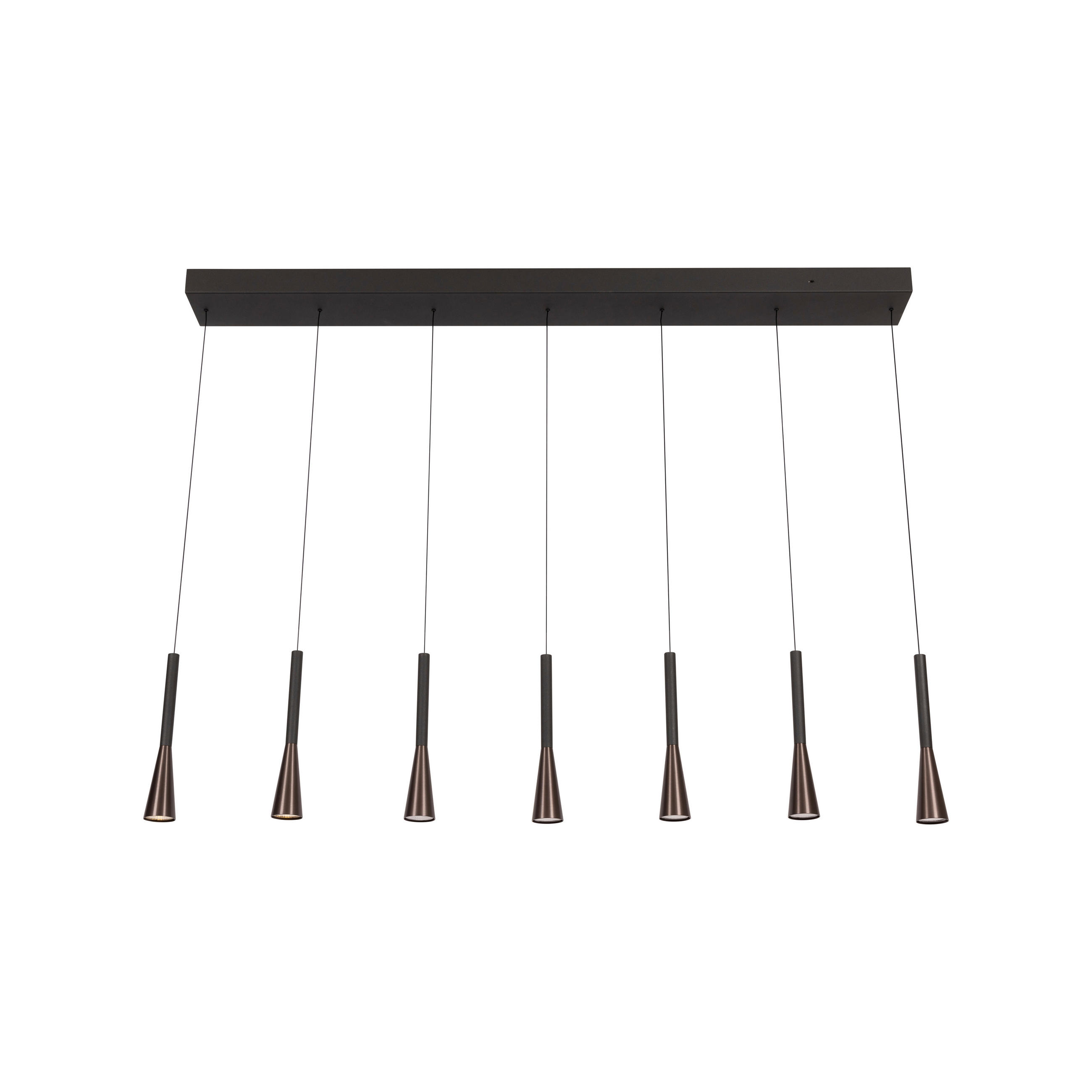 LED-PENDELLEUCHTE JOAKIM 12/130/164,3 cm   - Schwarz/Braun, Trend, Metall (12/130/164,3cm) - Lucide