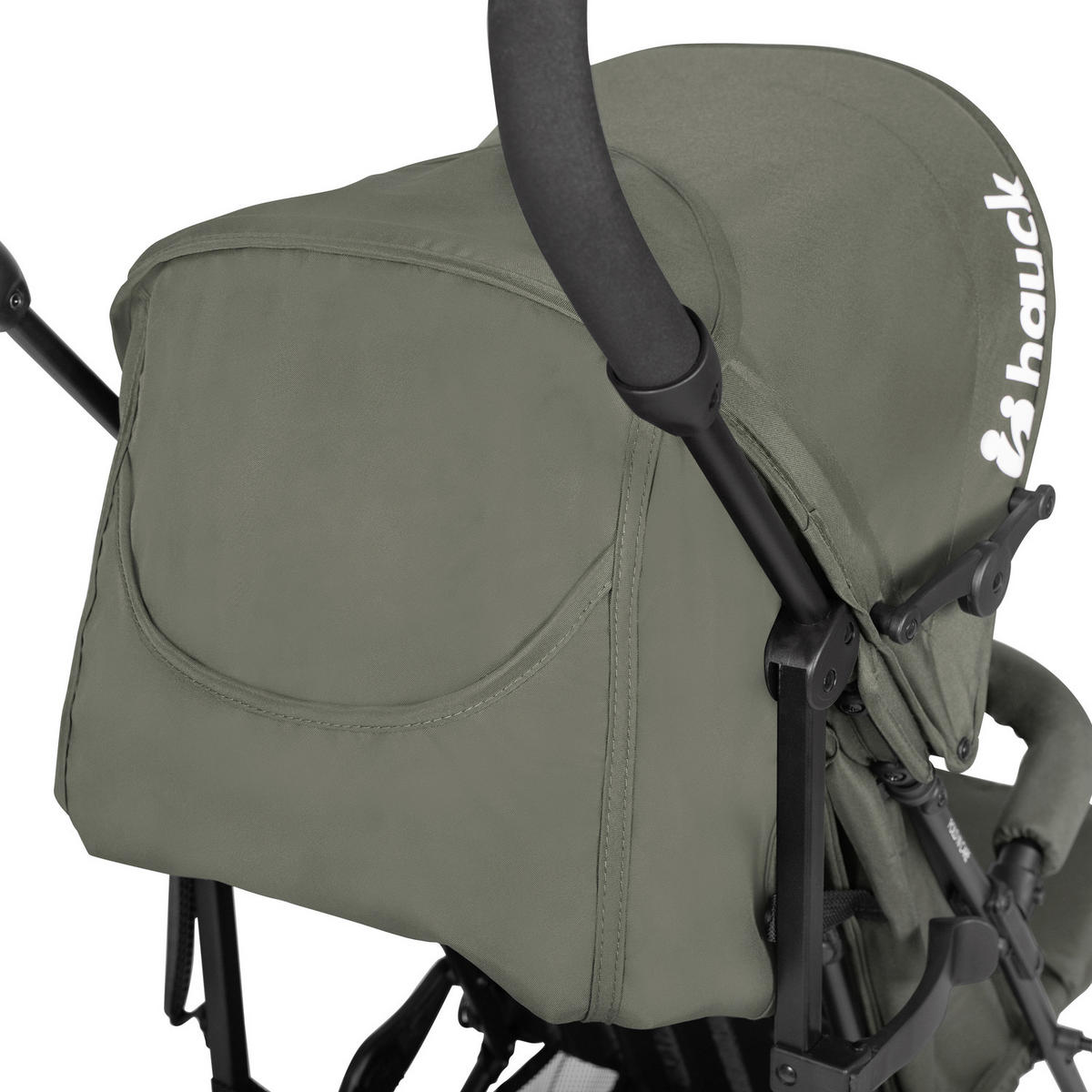 BUGGY Fold N Care  - Olivgrün, Basics (87/47/107cm) - Hauck