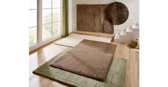 HOCHFLORTEPPICH 130/190 cm Lhasa Braun, Hellbraun  - Hellbraun/Braun, Design, Textil (130/190cm) - Novel