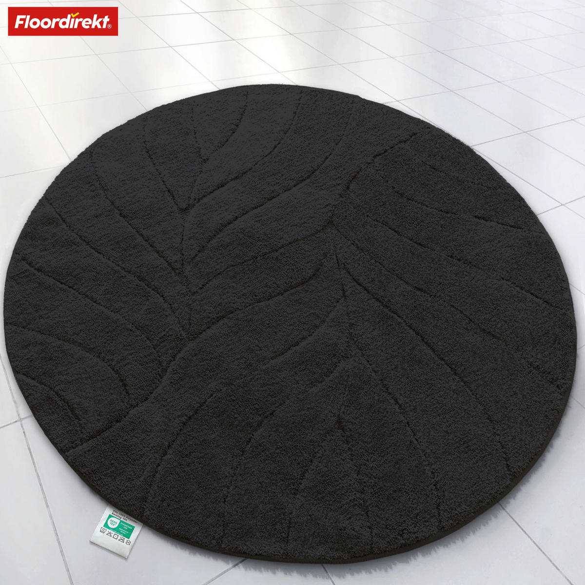 BADEMATTE Maris Schwarz 120 cm  - Schwarz, Basics, Kunststoff/Textil (120cm) - Floordirekt