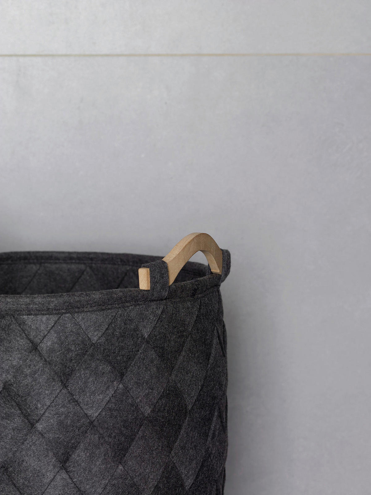 KOŠARA ZA PERILO - temno siva, Konvencionalno, tekstil (40/60cm) - Aquanova