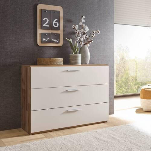 KOMMODE  in 120/86,6/38 cm  - Champagner/Eichefarben, MODERN, Holzwerkstoff/Kunststoff (120/86,6/38cm) - MID.YOU