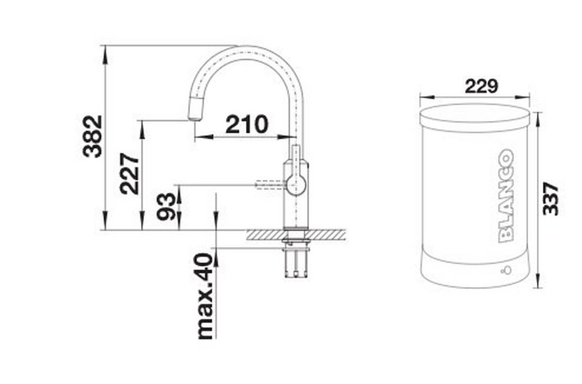 KÜCHENARMATUR 525224  - Chromfarben, Basics, Metall (15,3/38,2/24,9cm) - Blanco