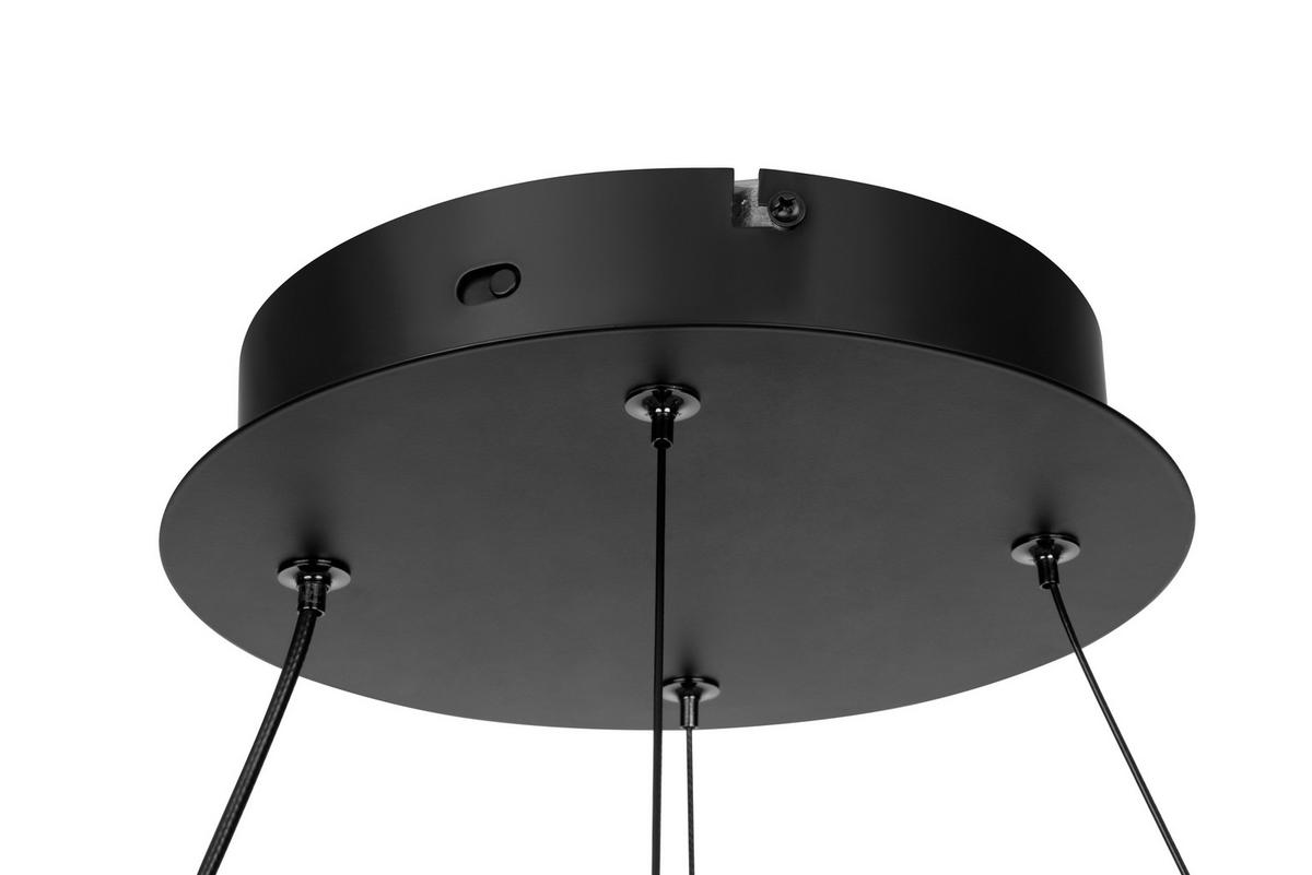 ZÁVESNÉ LED SVIETIDLO, 79,5/150 cm  - čiernohnedá, Design, kov/sklo (79,5/150cm) - Dieter Knoll