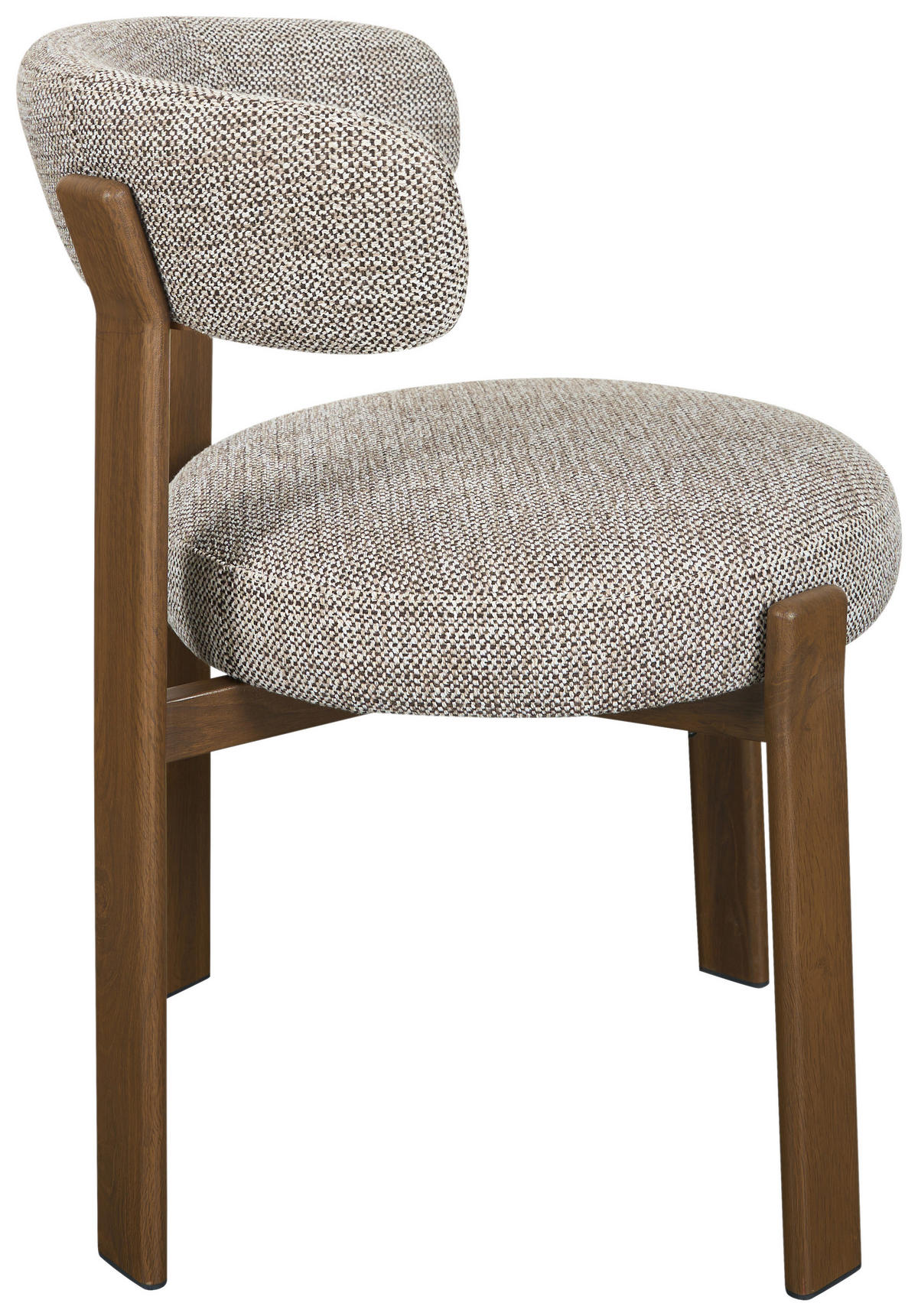 STUHL   Webstoff  Braun, Walnussfarben  - Walnussfarben/Braun, MODERN, Textil/Metall (55/75/56,5cm) - Livetastic