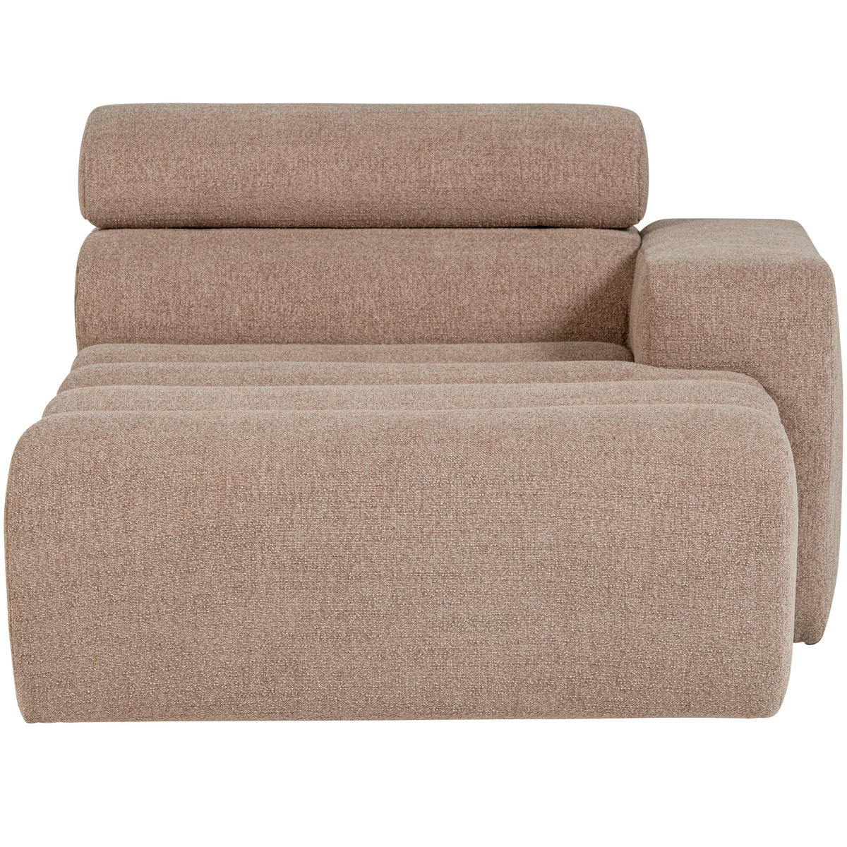 ECKSOFA Novi Taupe Bouclé  - Taupe/Schwarz, Design, Kunststoff/Textil (173/300cm) - Livetastic