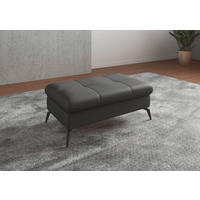 HOCKER in Leder Anthrazit  - Anthrazit/Schwarz, KONVENTIONELL, Leder/Metall (102/47/69cm) - Sit & More