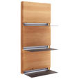 WANDBOARD  45/94/24 cm  - Wildeiche, Natur, Holz/Metall (45/94/24cm) - Linea Natura