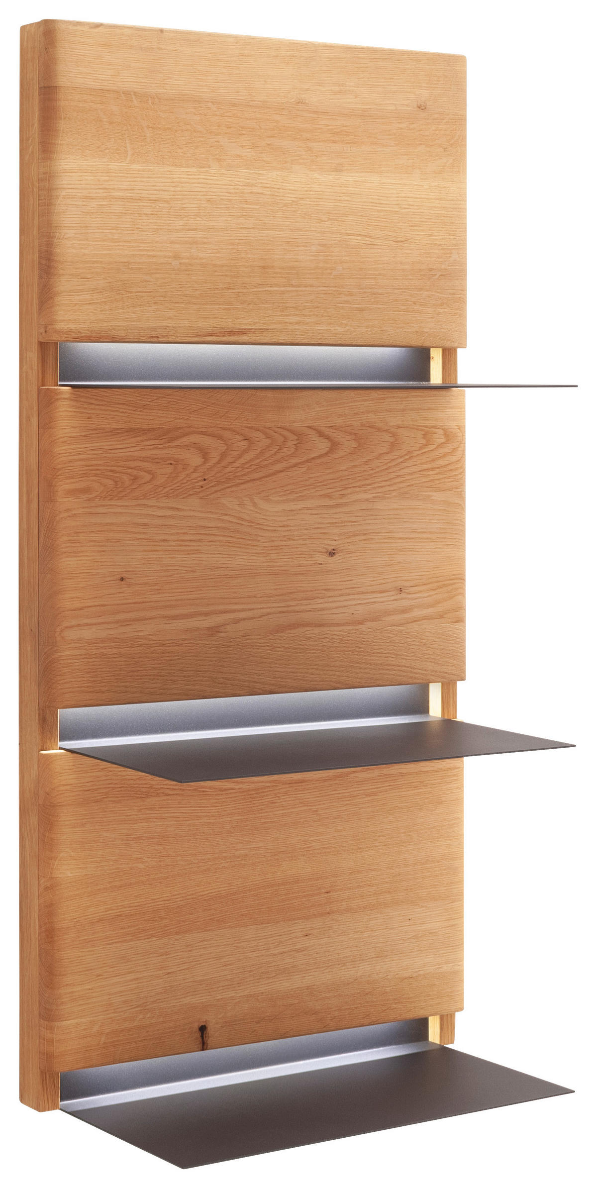 WANDBOARD  45/94/24 cm  - Wildeiche, Natur, Holz/Metall (45/94/24cm) - Linea Natura