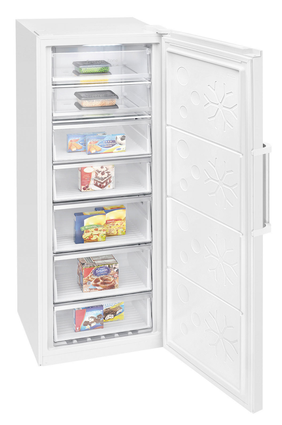 GEFRIERSCHRANK GSVS 7365  - Weiß, Trend, Metall (71.0/185.5/70.5cm) - Bomann