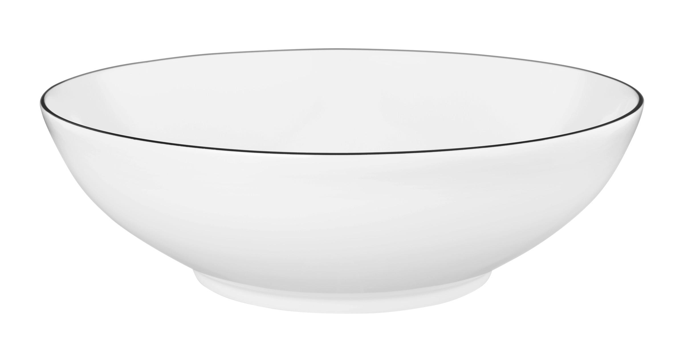 SCHÜSSEL Lido Black Line 23 cm   - Weiß, LIFESTYLE, Keramik (23cm) - Seltmann Weiden