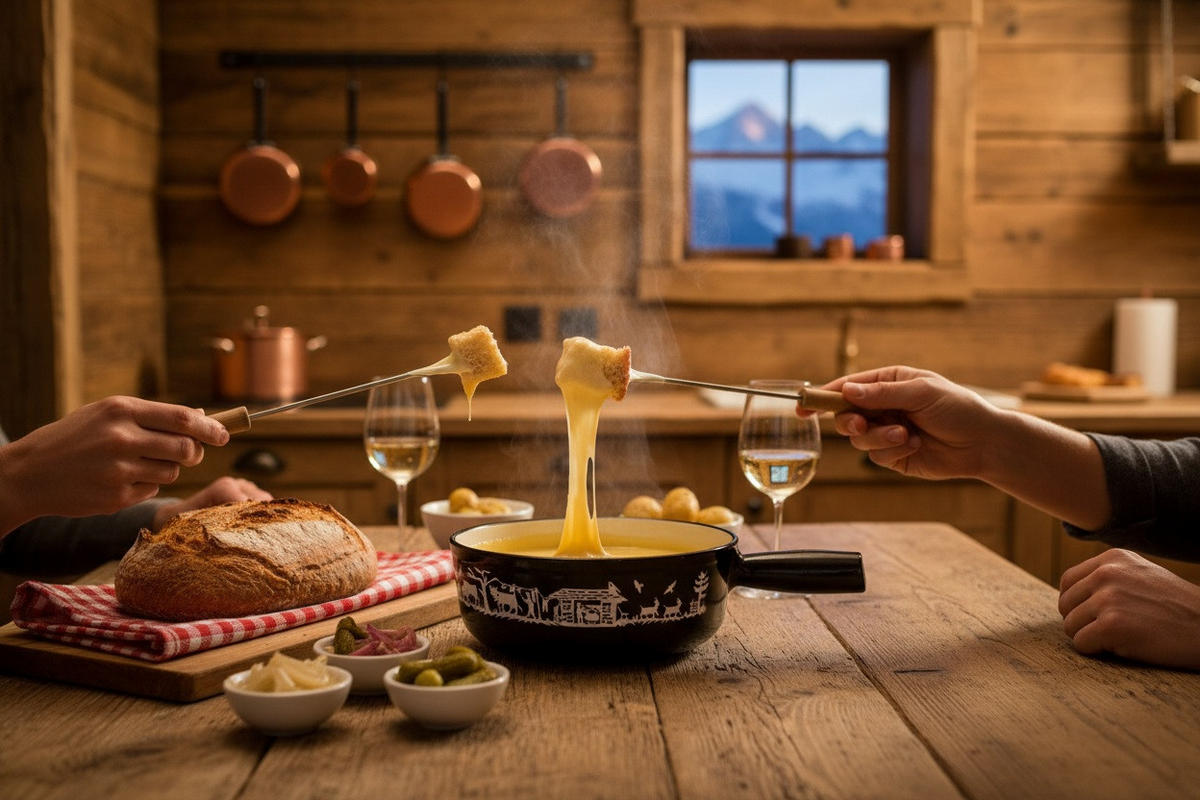 FONDUEPFANNE Heidi Cheese Line: Alpen  - Weiss/Schwarz, Basics, Metall (21cm) - Heidi Cheese Line