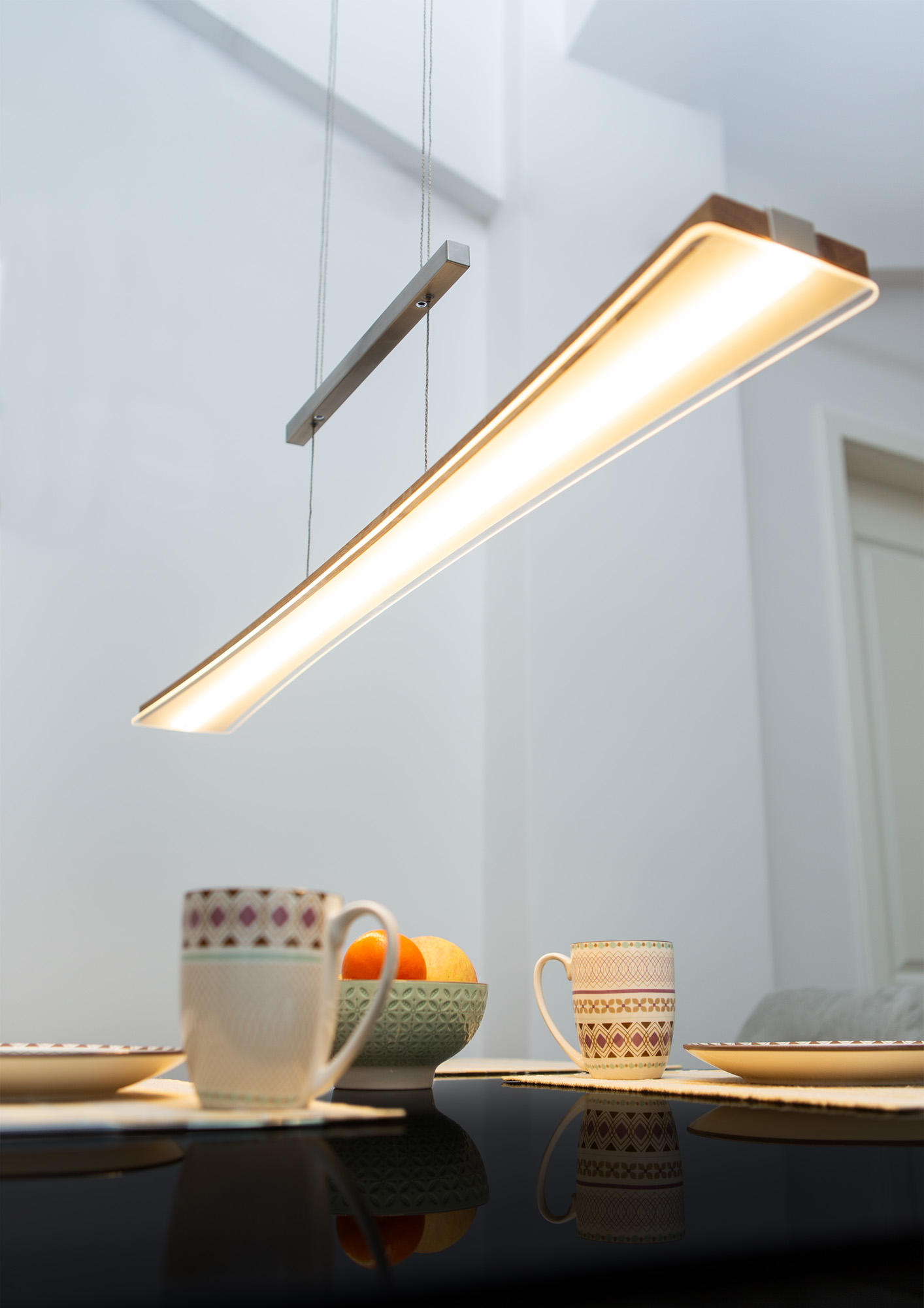 LED-HÄNGELEUCHTE Panama 100/9/150 cm   - Beige, Natur, Holz (100/9/150cm)