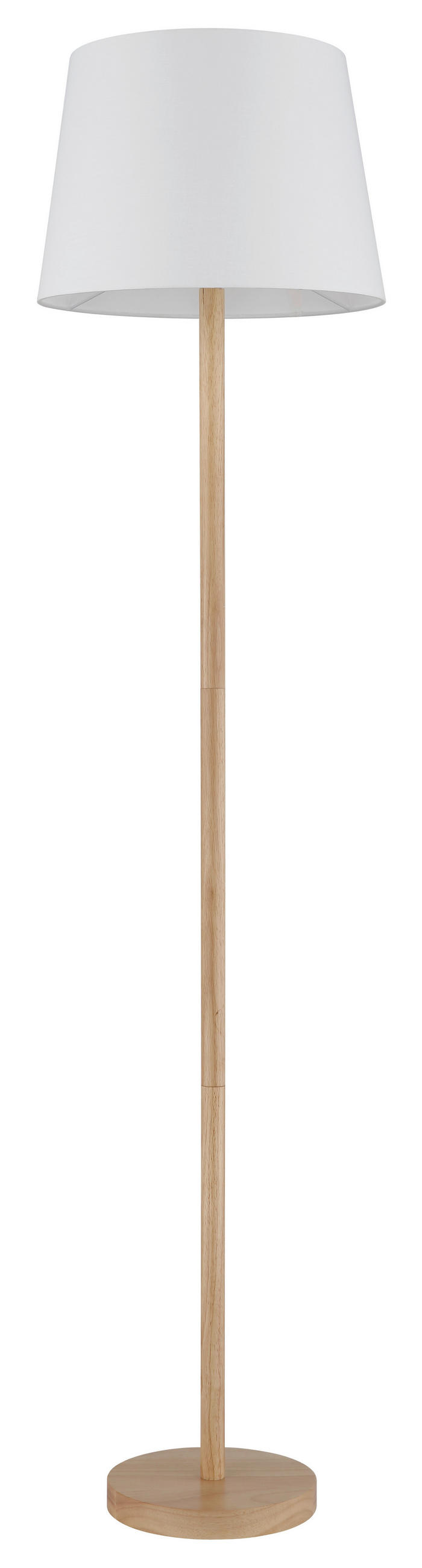 STEHLEUCHTE JORIS 35/151 cm  - Weiß/Braun, Basics, Textil/Metall (35/151cm) - Globo