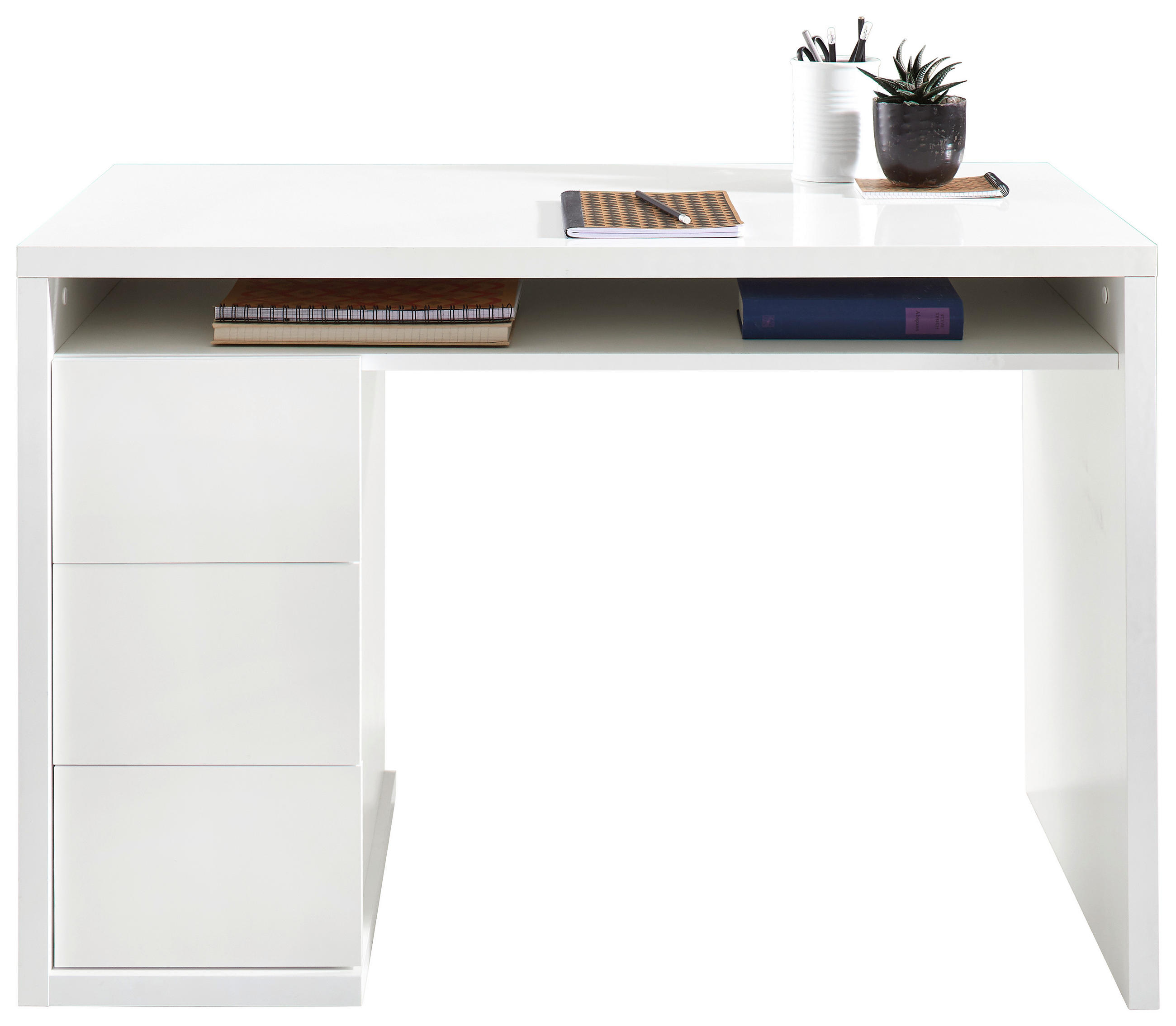 SKRIVBORD 110/60/75 cm  i vit  - vit, Klassisk, trämaterial (110/60/75cm) - Xora