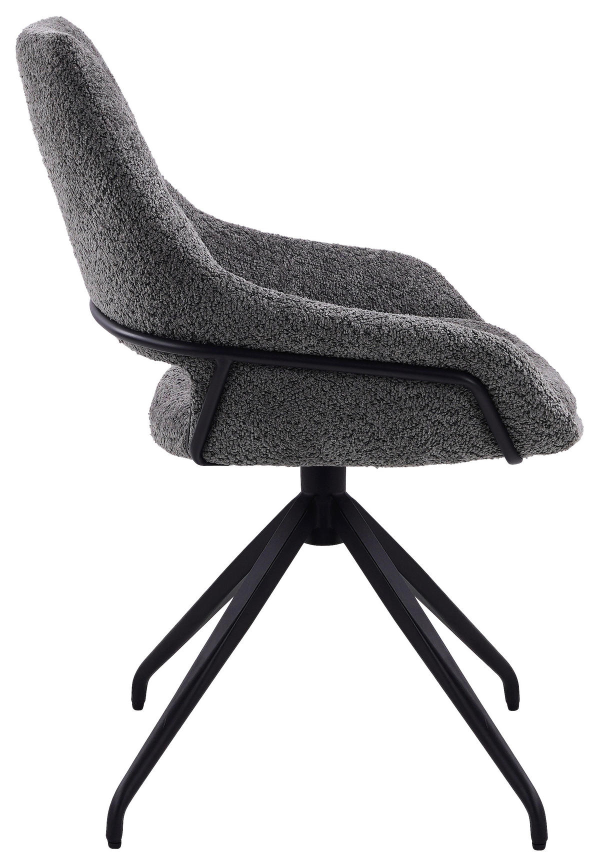 STUHL - Schwarz/Grau, Design, Textil/Metall (59/85/64cm) - Hom`in