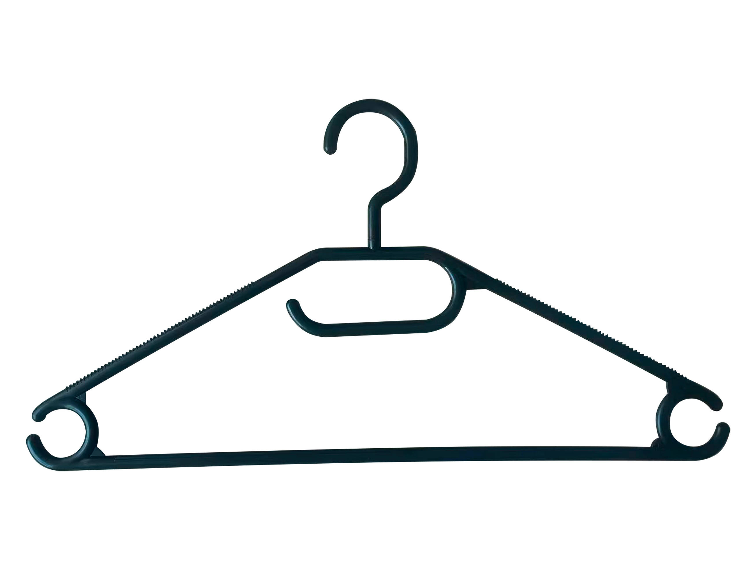 SADA ŠATNÍCH RAMÍNEK - černá, Basics, plast (41cm) - Homeware